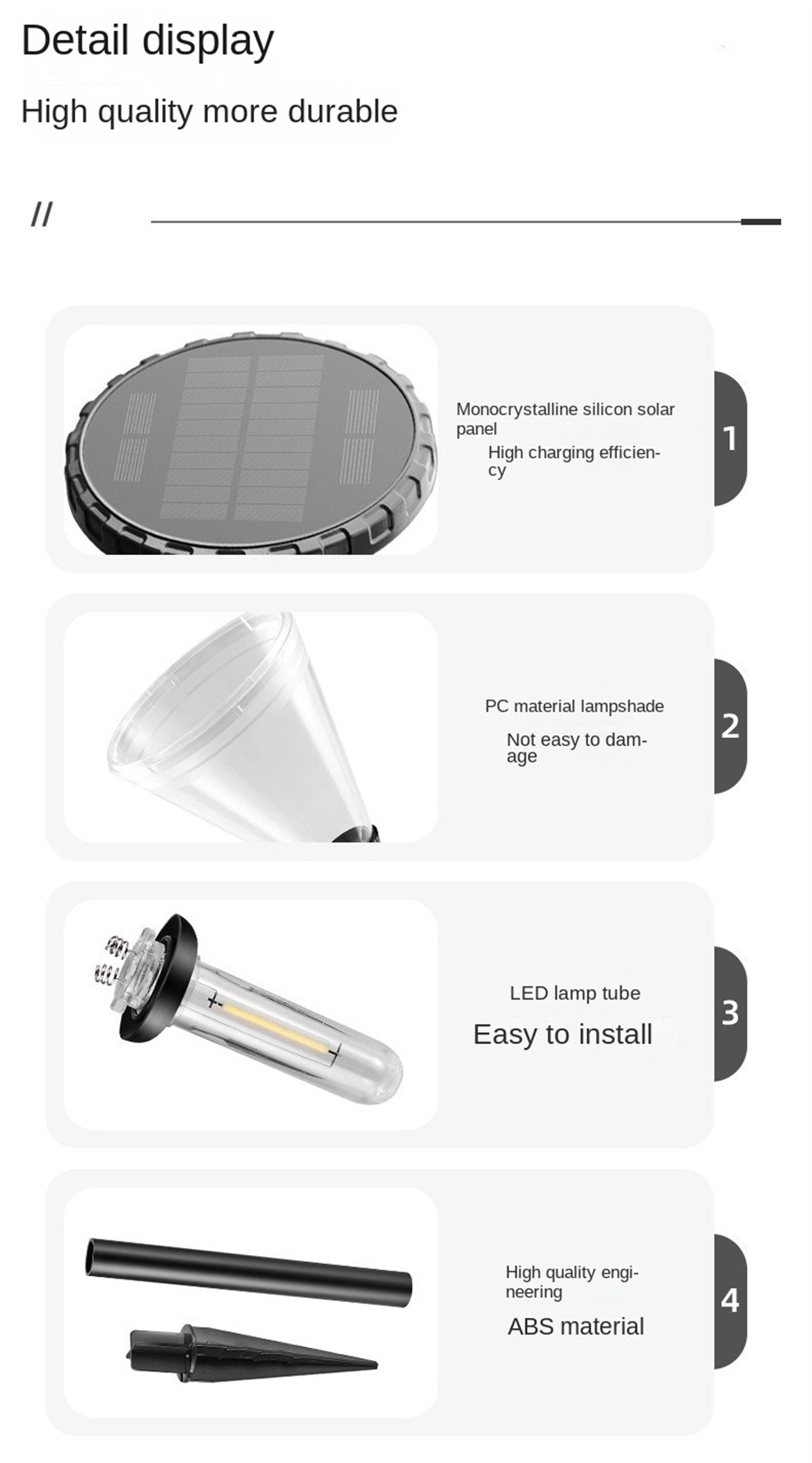 Solar-Powered Outdoor Garden Lights – Auto Dusk-to-Dawn Waterproof Stake Lights, High-Brightness IP65 for Lawn, Villa, Landscape & Pathway Decoration
