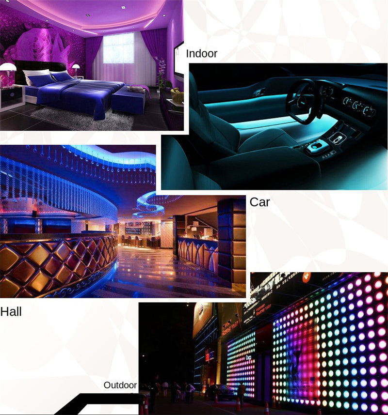Smart Bluetooth RGB LED Controller – App-Controlled RGB Light Strip Dimmer for 5V/12V/24V