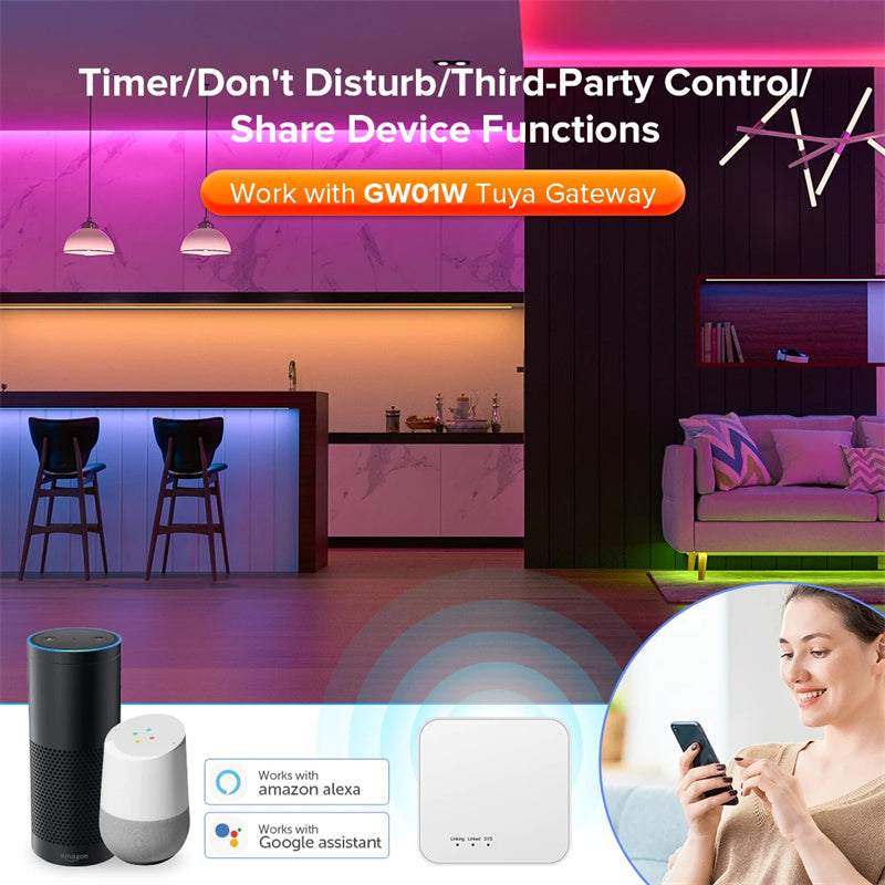 2.4G Wireless LED Dimmer Controller RGB/RGBWC Smart Group Control Touch Panel for Colorful LED Strip Lights