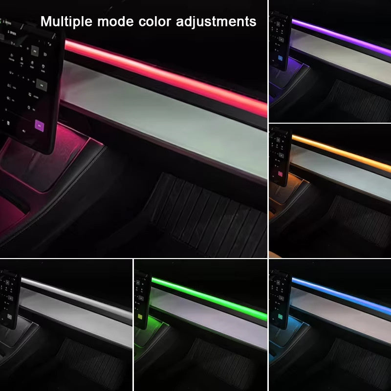 Kit de luces ambientales inalámbricas de acrílico Symphony - Iluminación interior envolvente de 64 colores, control por aplicación y sincronización de luces para los pies