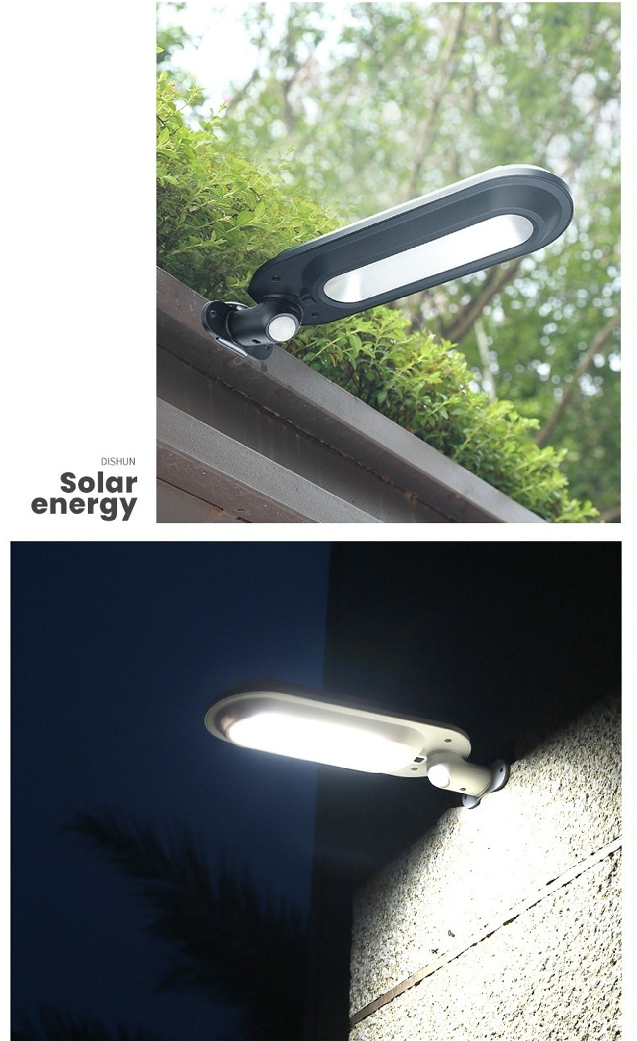 Solar Wall Light - Outdoor Garden Lighting, Motion Sensor LED Solar Powered Wall Lamp for Home Exterior & Pathways
