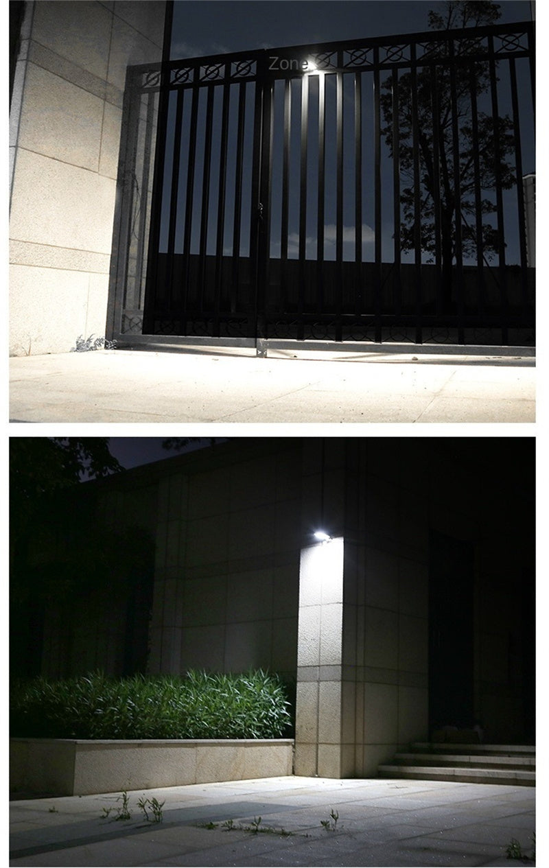 Lumière murale solaire extérieure · Capteur de mouvement LED · Jardin / Cour / Éclairage de sécurité de chemin