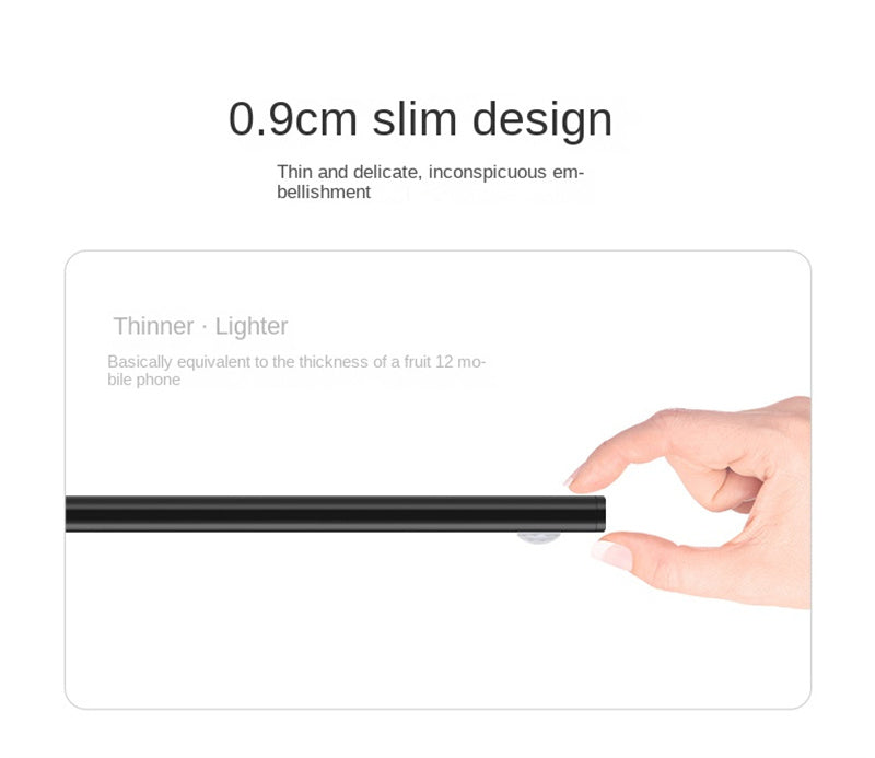 Ultra-Thin Smart Motion Sensor LED Light Strip Rechargeable Self-Adhesive Cat-Eye Lighting for Wine Cabinets&Wardrobes