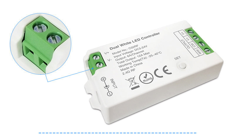 2.4G Wireless LED Dimmer Controller RGB/RGBWC Smart Group Control Touch Panel for Colorful LED Strip Lights