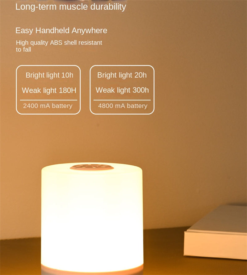 Rechargeable Touch Control Bedside Lamp Night Light for Nursery, Baby Feeding, Bedroom Eye-Caring Soft Glow, Portable Sleep Aid for Infants & New Parents