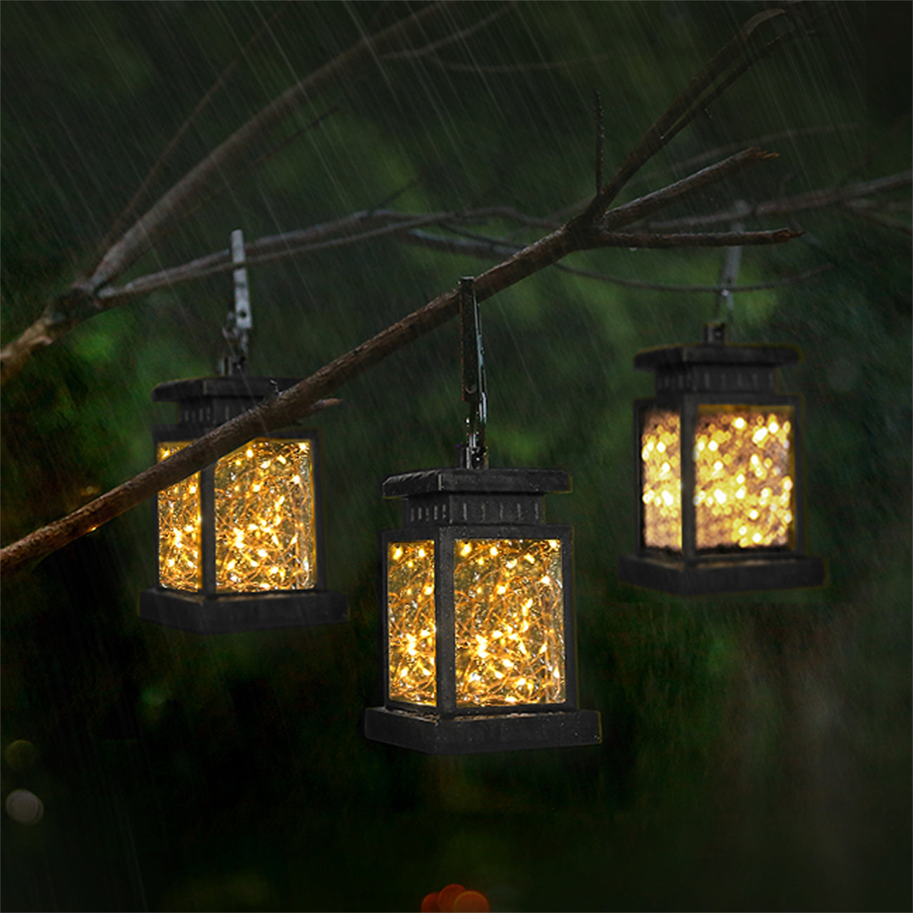 Solar Landscape Lights Garden Decorative Hanging Light Outdoor Tree LED Yard Night Lamp