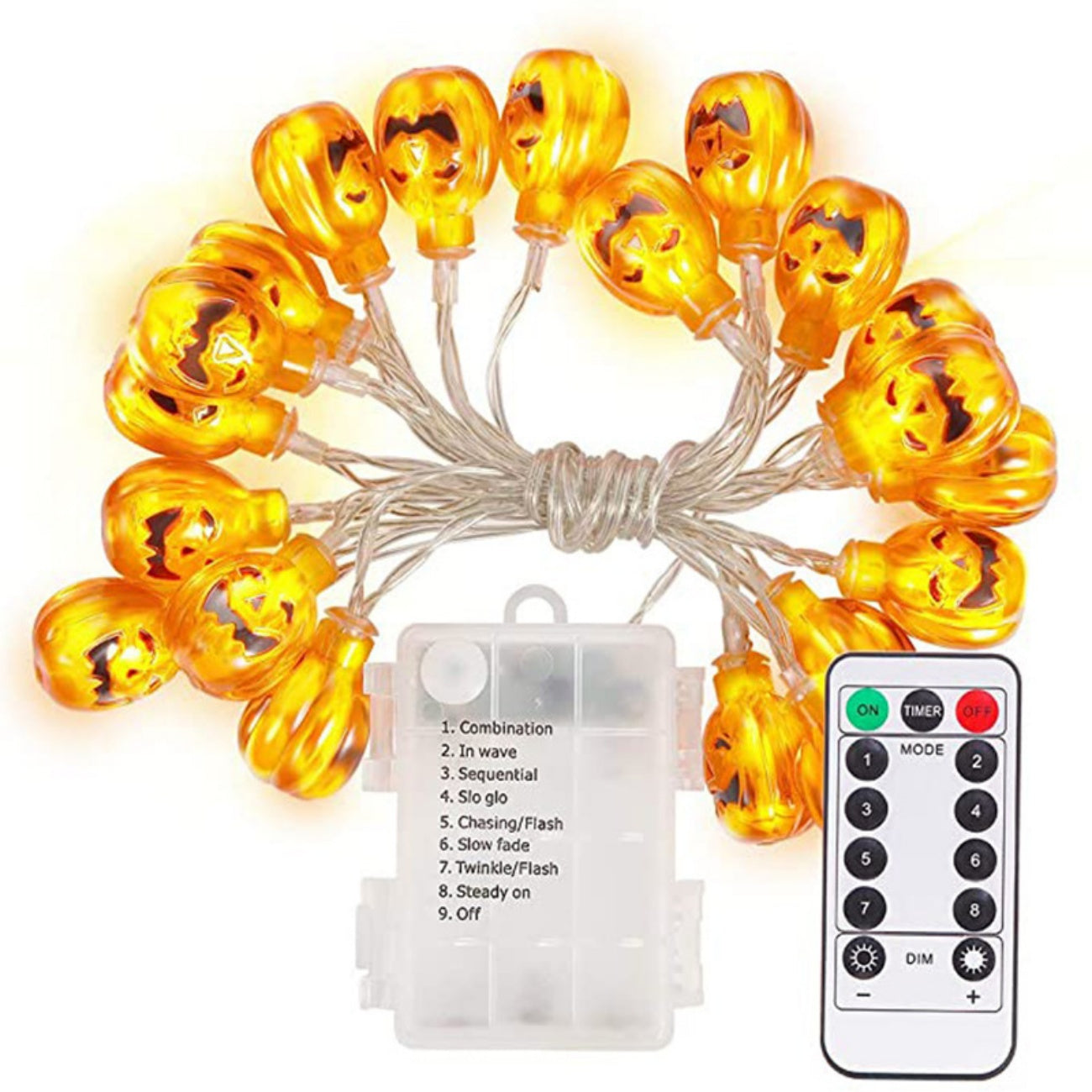 Halloween LED Lights Pumpkin Lantern Ghost Eyeball Fairy Light for Festival Party Decoration