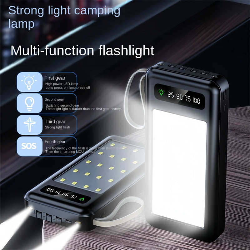 Outdoor Camping Light Power Bank 10000mAh 20000mAh Big Capacity Shareable Built-in 4-Line Mobile Power