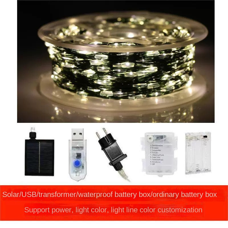 LED Remote Control Christmas String Lights Waterproof Copper Wire Fairy Lights for Festive Decor