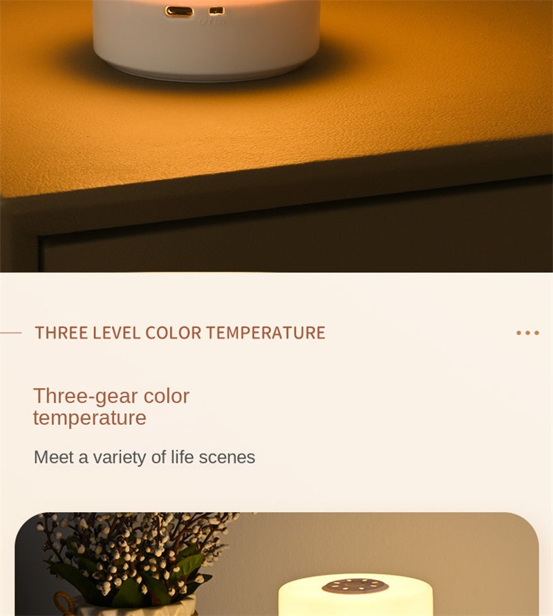Rechargeable Touch Control Bedside Lamp Night Light for Nursery, Baby Feeding, Bedroom Eye-Caring Soft Glow, Portable Sleep Aid for Infants & New Parents