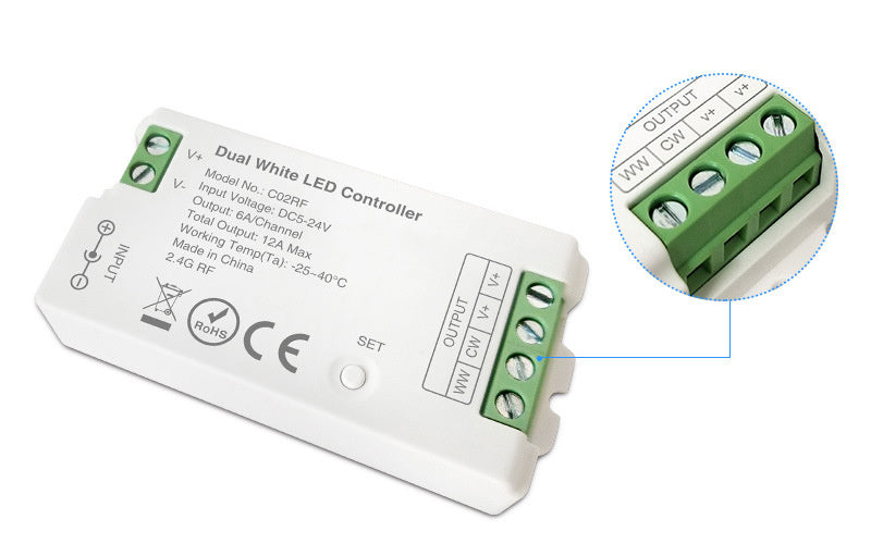 2.4G Wireless LED Dimmer Controller RGB/RGBWC Smart Group Control Touch Panel for Colorful LED Strip Lights