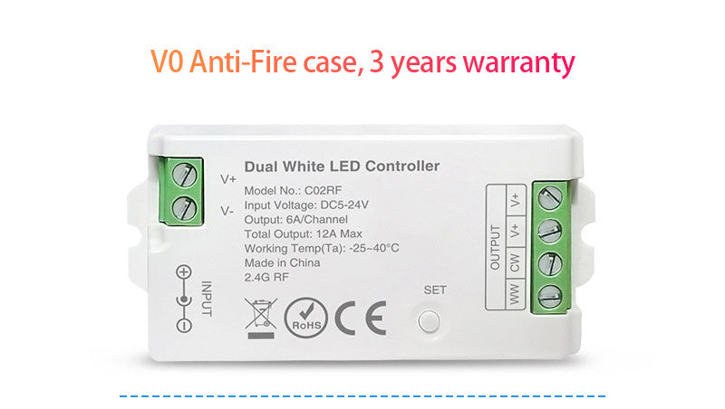 2.4G Wireless LED Dimmer Controller RGB/RGBWC Smart Group Control Touch Panel for Colorful LED Strip Lights