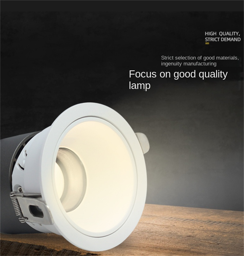 75mm Recessed LED Spotlights - CRI 98 High Color Accuracy, Anti-Glare No Stray Light, Hill-Shaped Beam for Home/Office/Studio Lighting