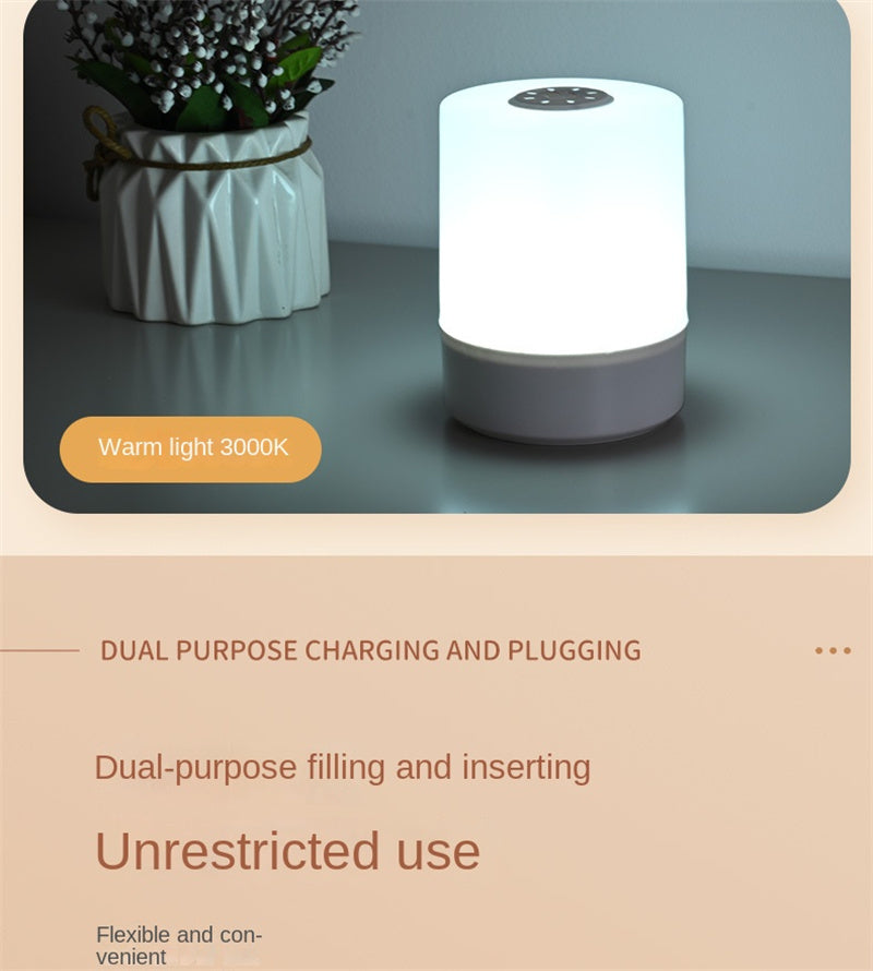 Rechargeable Touch Control Bedside Lamp Night Light for Nursery, Baby Feeding, Bedroom Eye-Caring Soft Glow, Portable Sleep Aid for Infants & New Parents