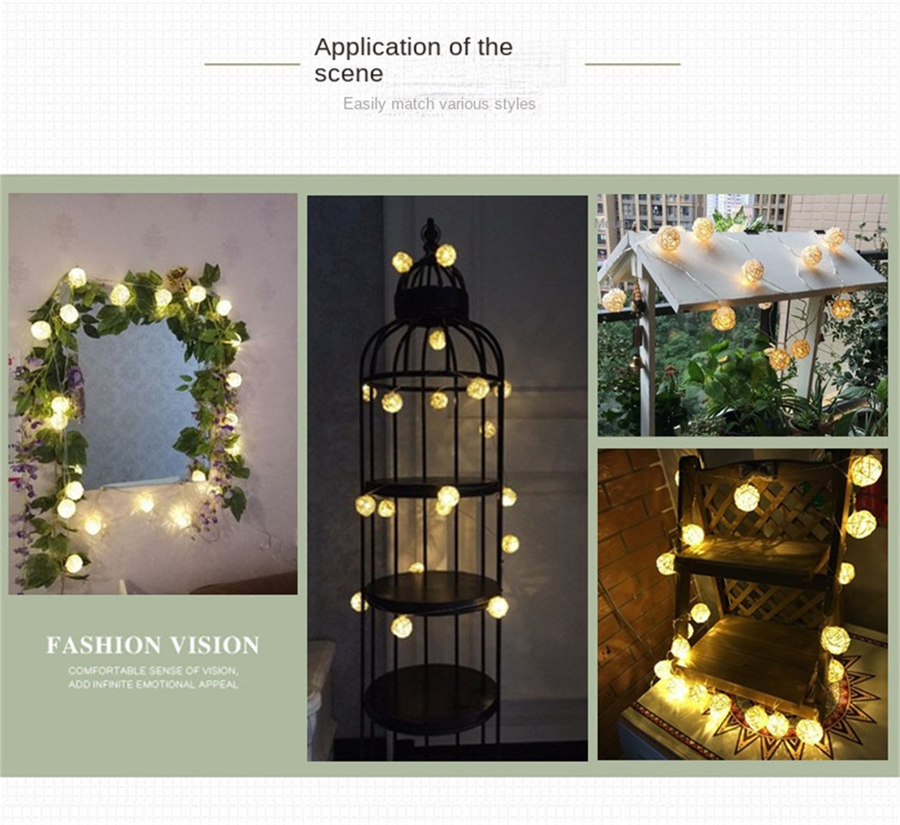 String Lights LED Sepa takraw Weaving LED Strip Light Romantic Thai Handmade Starry Light String Led Lighting