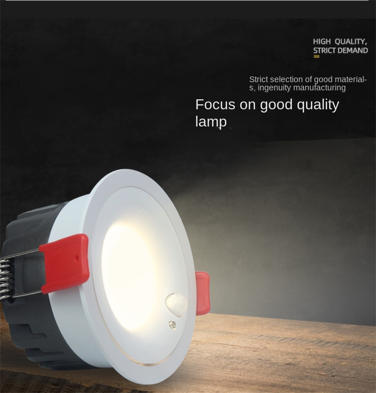 Human body sensing downlights led indoor downlights ceiling anti glare narrow frame embedded photo sensitive LED bulb for staircase corridor recessed downlights
