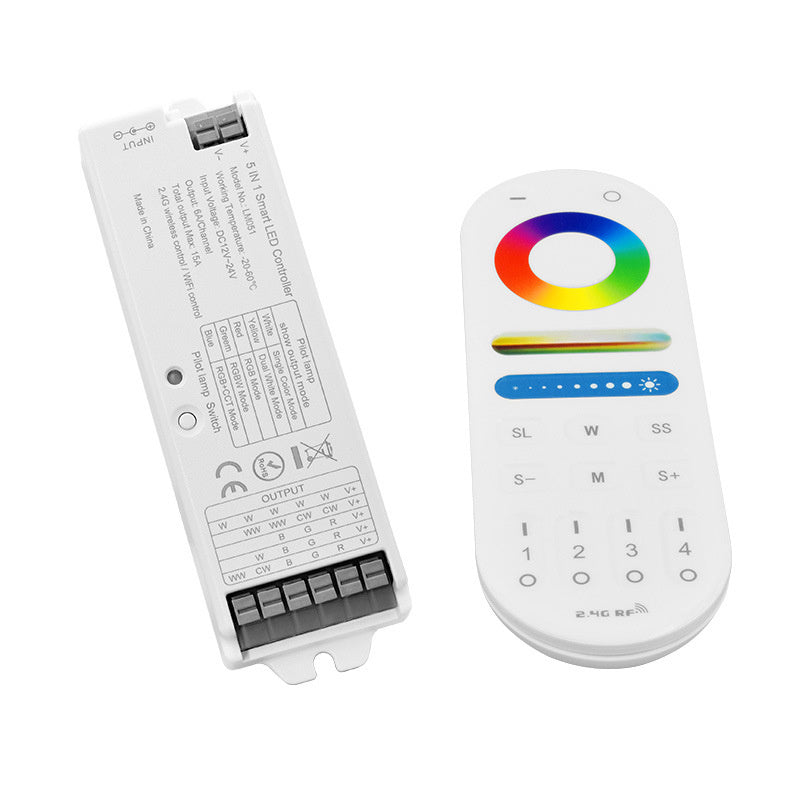2.4G Wireless LED Dimmer Controller RGB/RGBWC Smart Group Control Touch Panel for Colorful LED Strip Lights