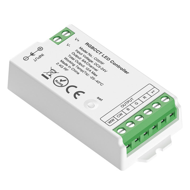 2.4G Wireless LED Dimmer Controller RGB/RGBWC Smart Group Control Touch Panel for Colorful LED Strip Lights