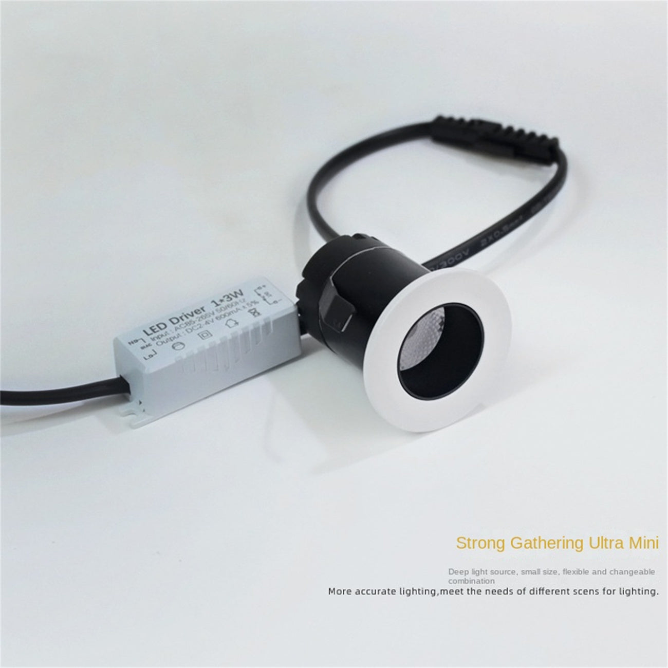 LIght tube led spotlight embedded starry sky mini spot led light for bedroom lamp, living room, wine cabinet, study room, narrow border, no main light tube led