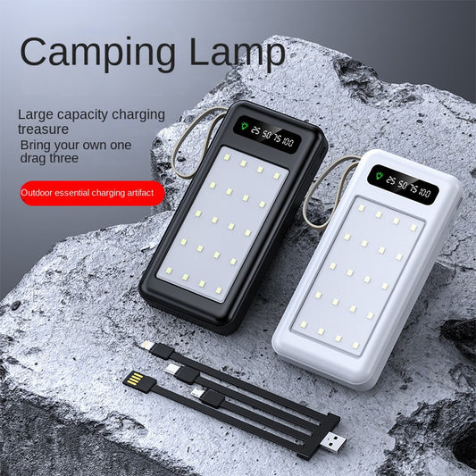 Outdoor Camping Light Power Bank 10000mAh 20000mAh Big Capacity Shareable Built-in 4-Line Mobile Power