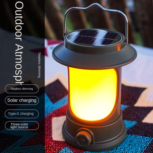 New Arrival Green Lantern Solar Camp Light Portable Rechargeable Lamp Table Lamp Solar Powered Vintage Lamp Multi-functional Portable Led Light