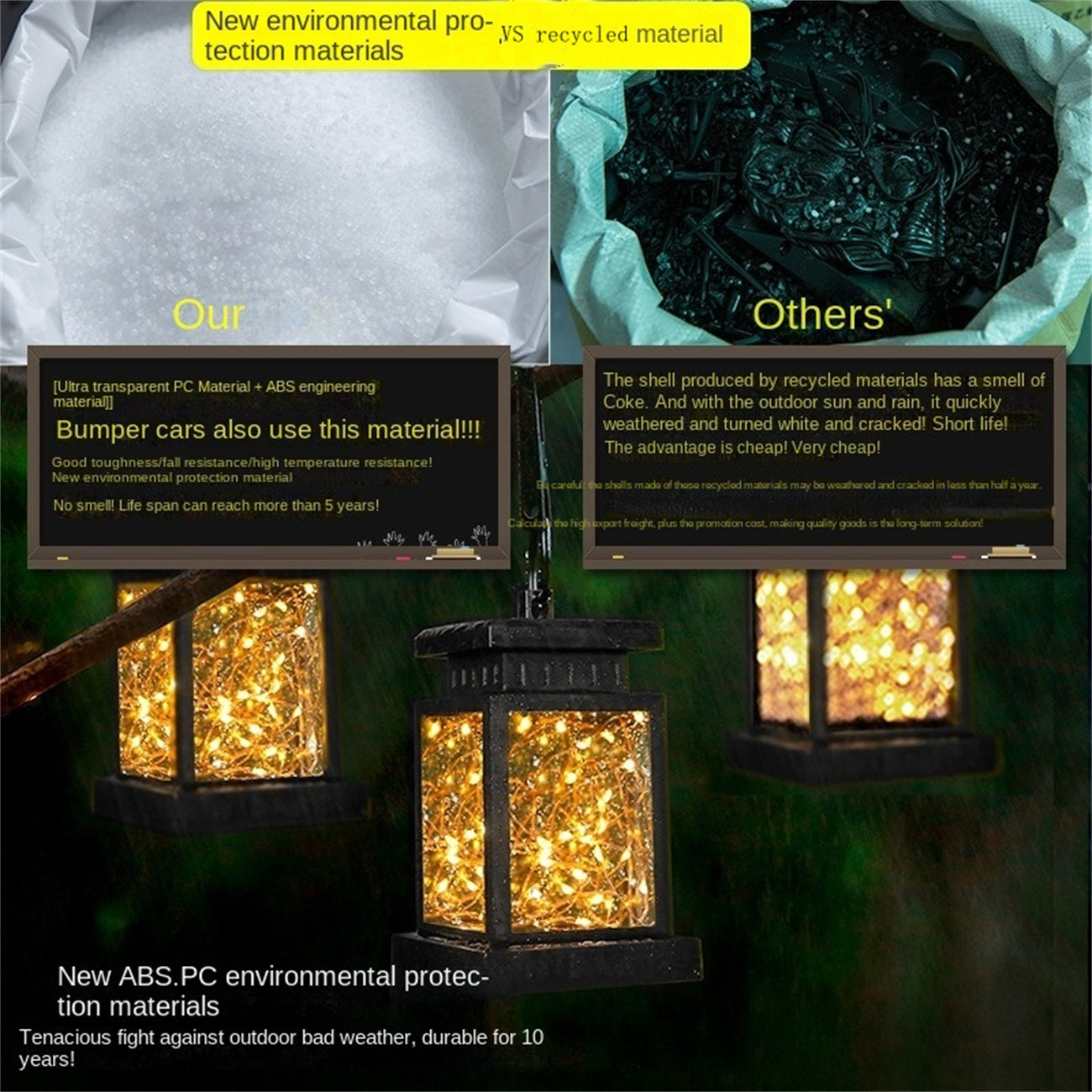 Solar Landscape Lights Garden Decorative Hanging Light Outdoor Tree LED Yard Night Lamp