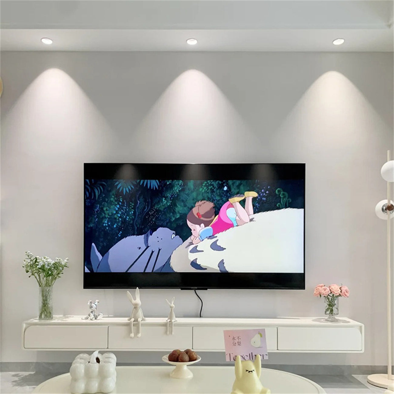 Full spectrum 98 eye protection anti-glare spotlight embedded small hill household narrow edge LED Wall cleaning spotlight three color intelligent dimming