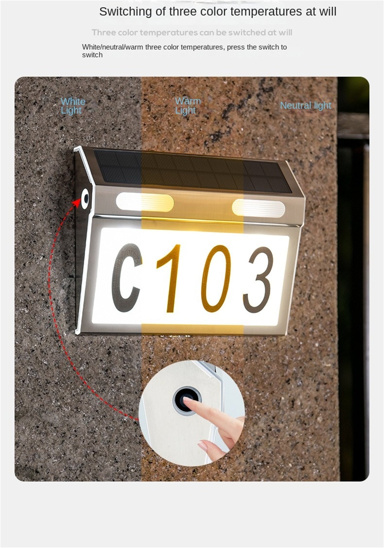 Solar Powered Outdoor LED Light for Home Garage Driveway - Wireless and Easy Installation