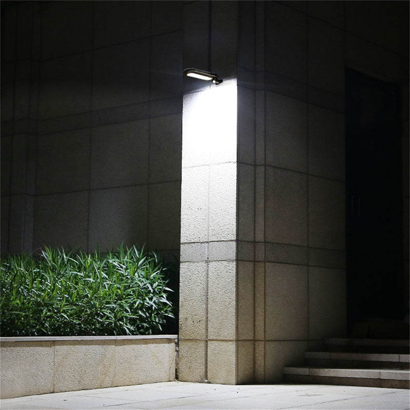 Solar-powered outdoor wall lamp for yard security