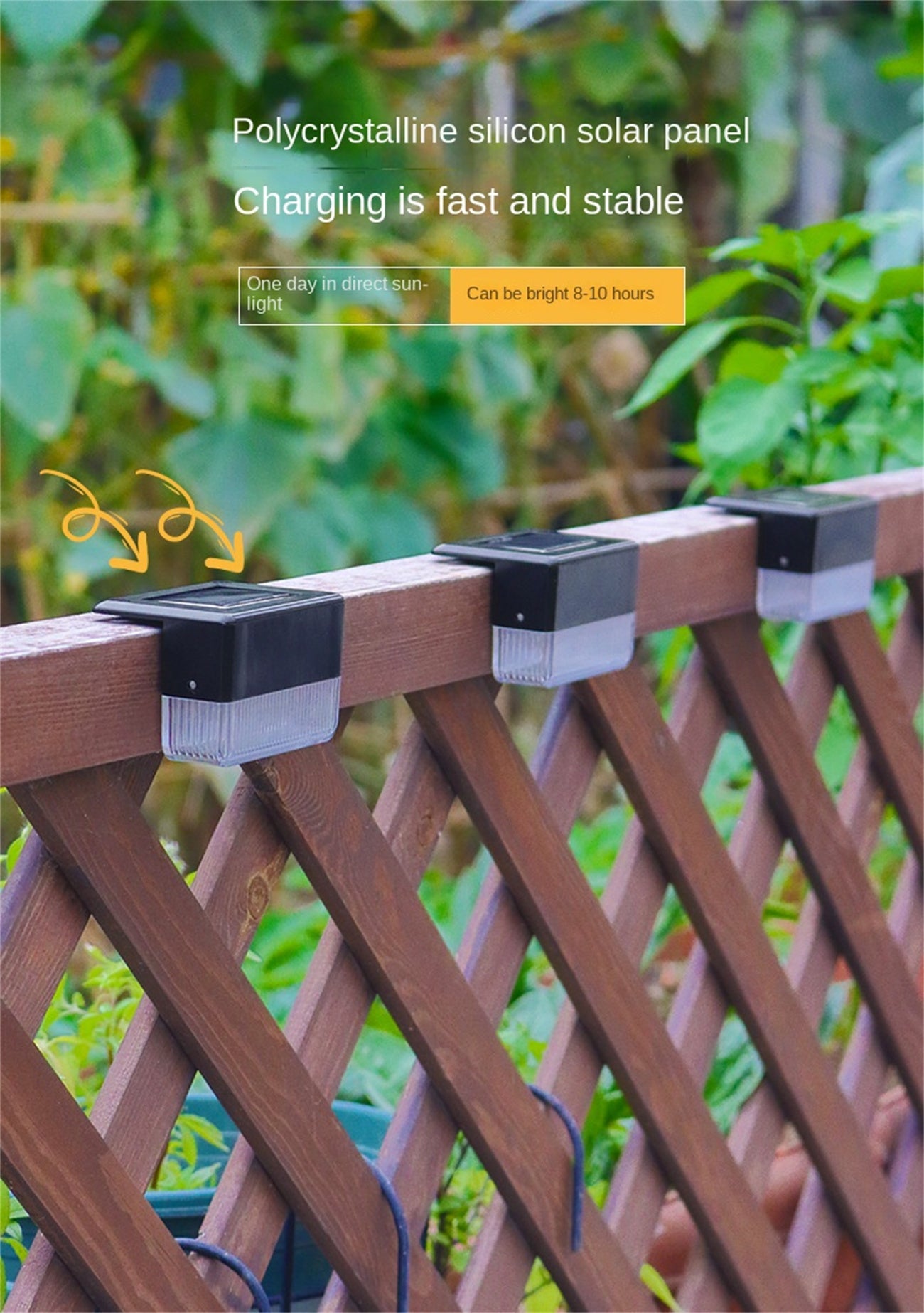 Upgrade solar staircase lights outdoor garden courtyard lights LED fence step railing landscape decoration small wall lights