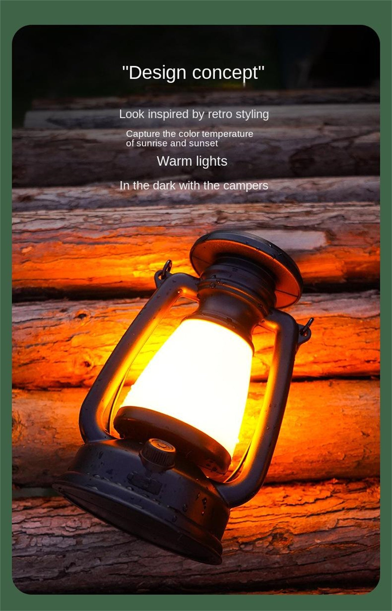 Solar Powered Camping Lantern LED Tent Light Emergency Flashlight Outdoor Camping Light Vintage Hurricane Lamp