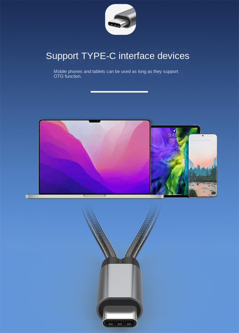 2-in-1 Multifunctional Adaptor 60W Fast Charging Type-C to USB OTG Converter Suitable for Apple 16 Connector