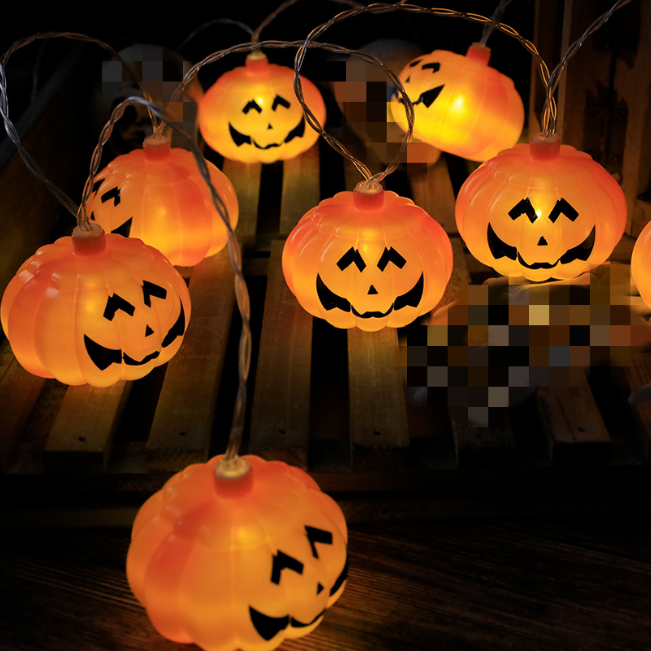 Halloween LED Lights Pumpkin Lantern Ghost Eyeball Fairy Light for Festival Party Decoration