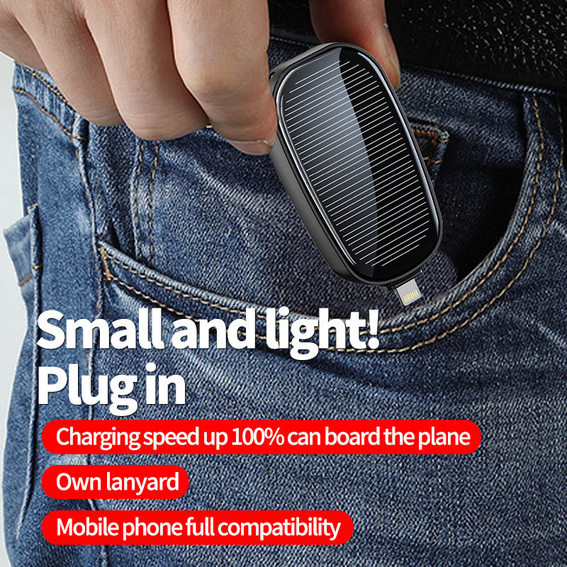 New mini emergency solar power bank built-in wireless power bank for outdoor travel use compact portable power source