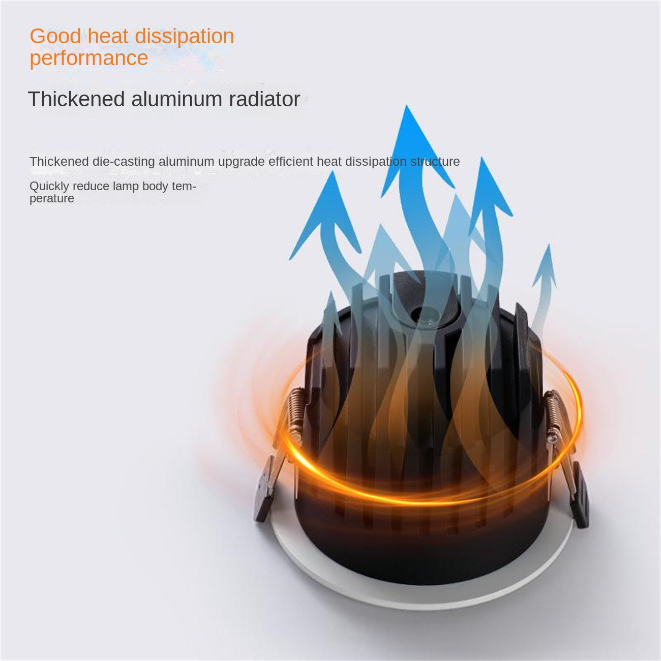 Customized IP65 waterproof tube light embedded in living room LED downlight bathroom cob deep cup eye protection waterproof Dazzling tricolor lighting