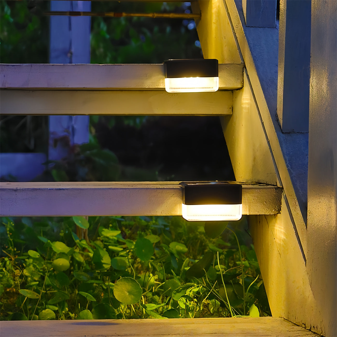 Upgrade solar staircase lights outdoor garden courtyard lights LED fence step railing landscape decoration small wall lights
