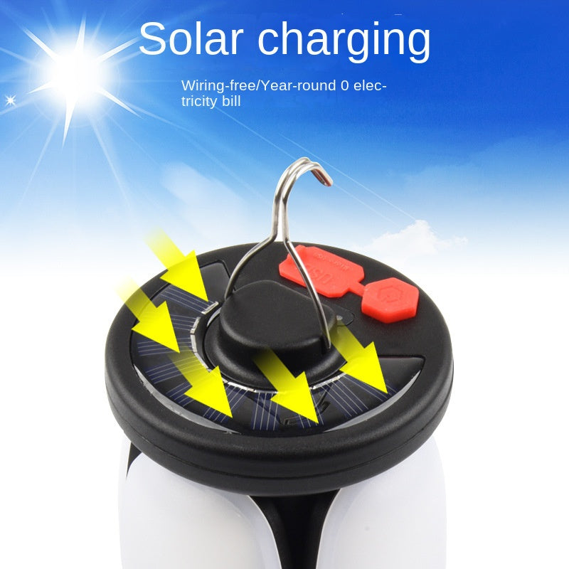 New Arrival Sun-Powered Tent Lamp Camping Lamp Household Solar Charging Lamp Emergency Lighting for Outdoor Adventures
