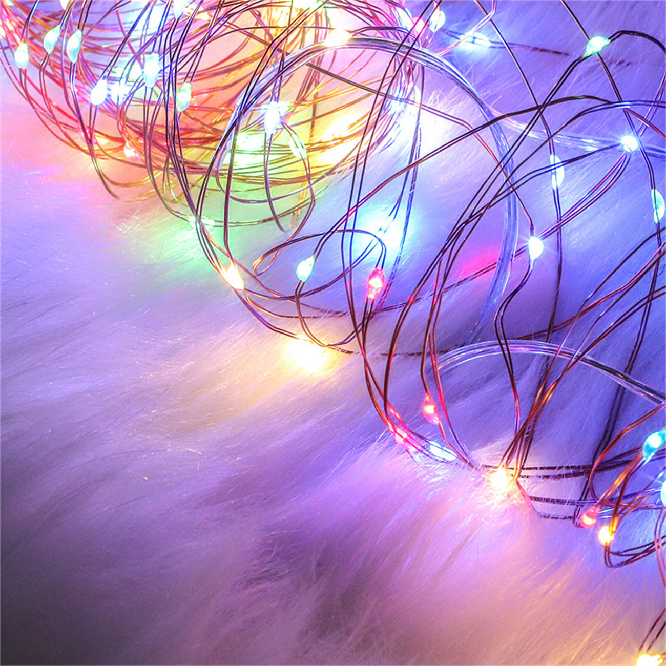 Outdoor waterproof LED solar copper wire light string remote control string light courtyard atmosphere light Christmas decoration lights