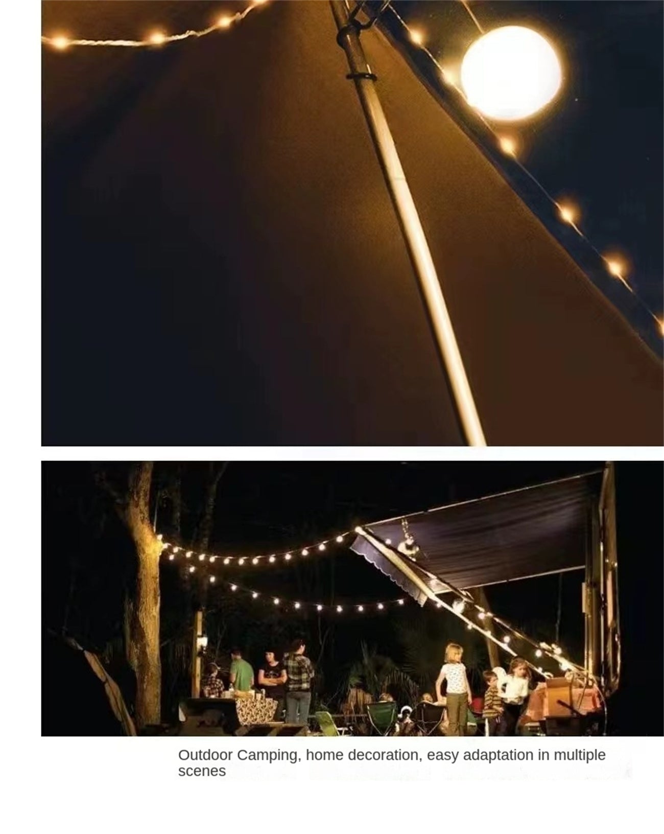 New Multifunctional Camping Light Lighting Camping Light Outdoor Tent Light Shrink Light String Multifunctional Camping String Lights