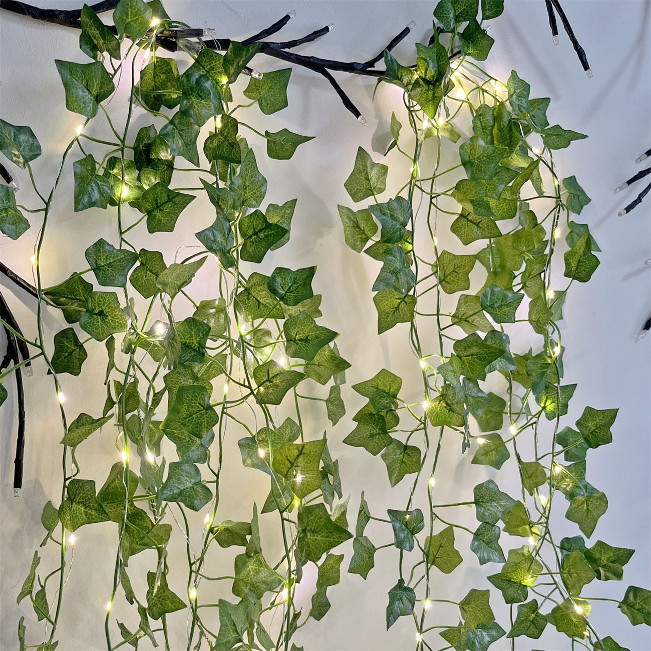 Solar light string LED vine light simulation ivy battery light string courtyard decoration color light copper wire light