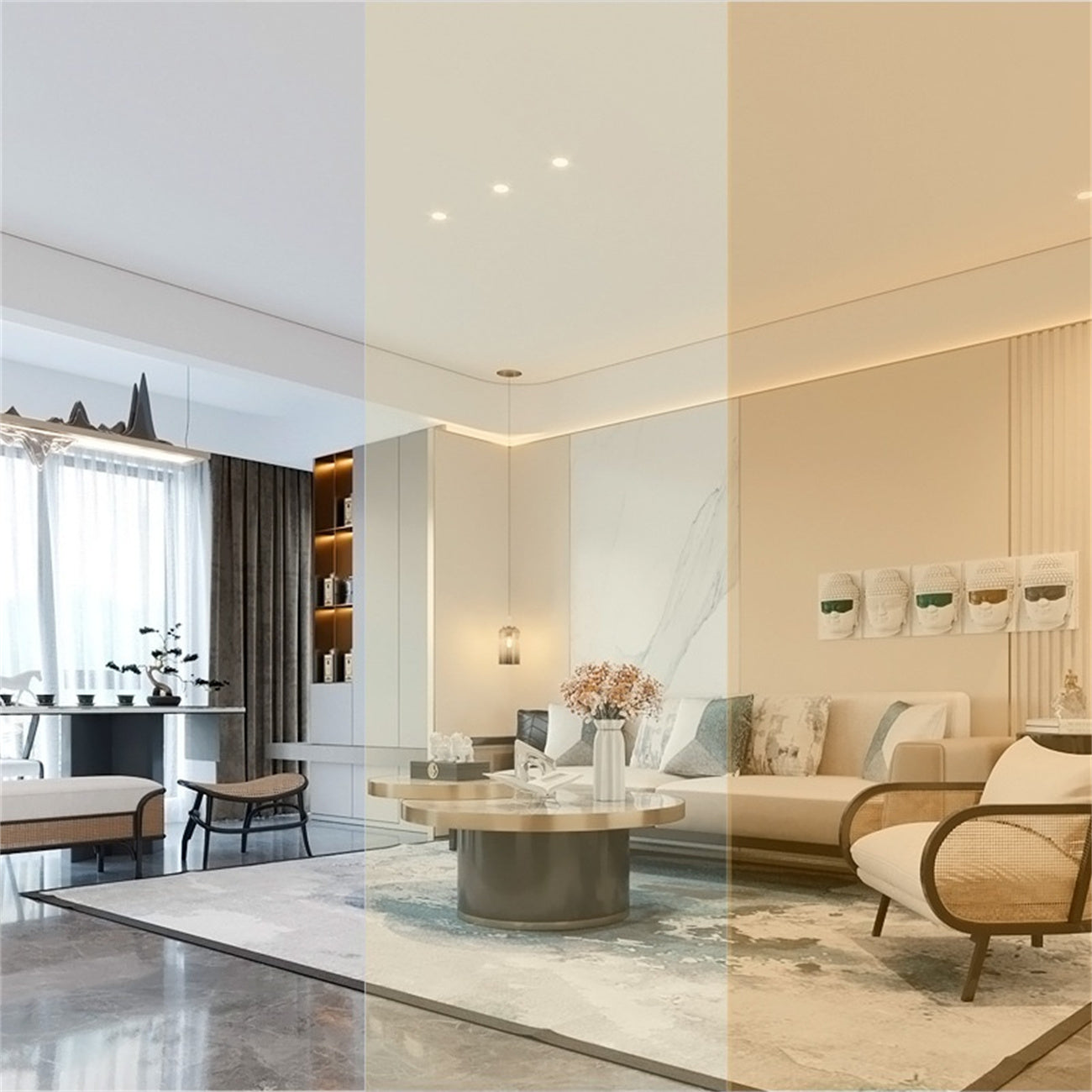 Tube lights dialing code anti glare three color tube LED light full spectrum household ceiling light living room lamp hallway wall lamp bedroom CCT variable spot light