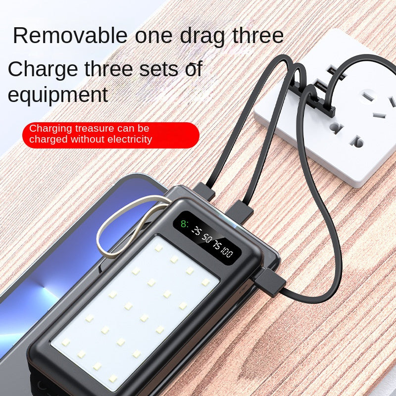 Outdoor Camping Light Power Bank 10000mAh 20000mAh Big Capacity Shareable Built-in 4-Line Mobile Power