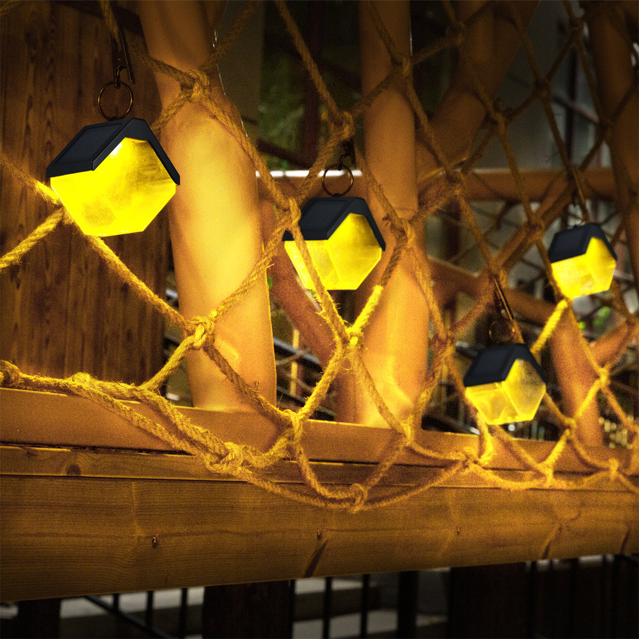 Solar Ice Brick Pendant Light Magical Eco-Glow for Gardens Nights Sustainable Style Outdoor Elegance