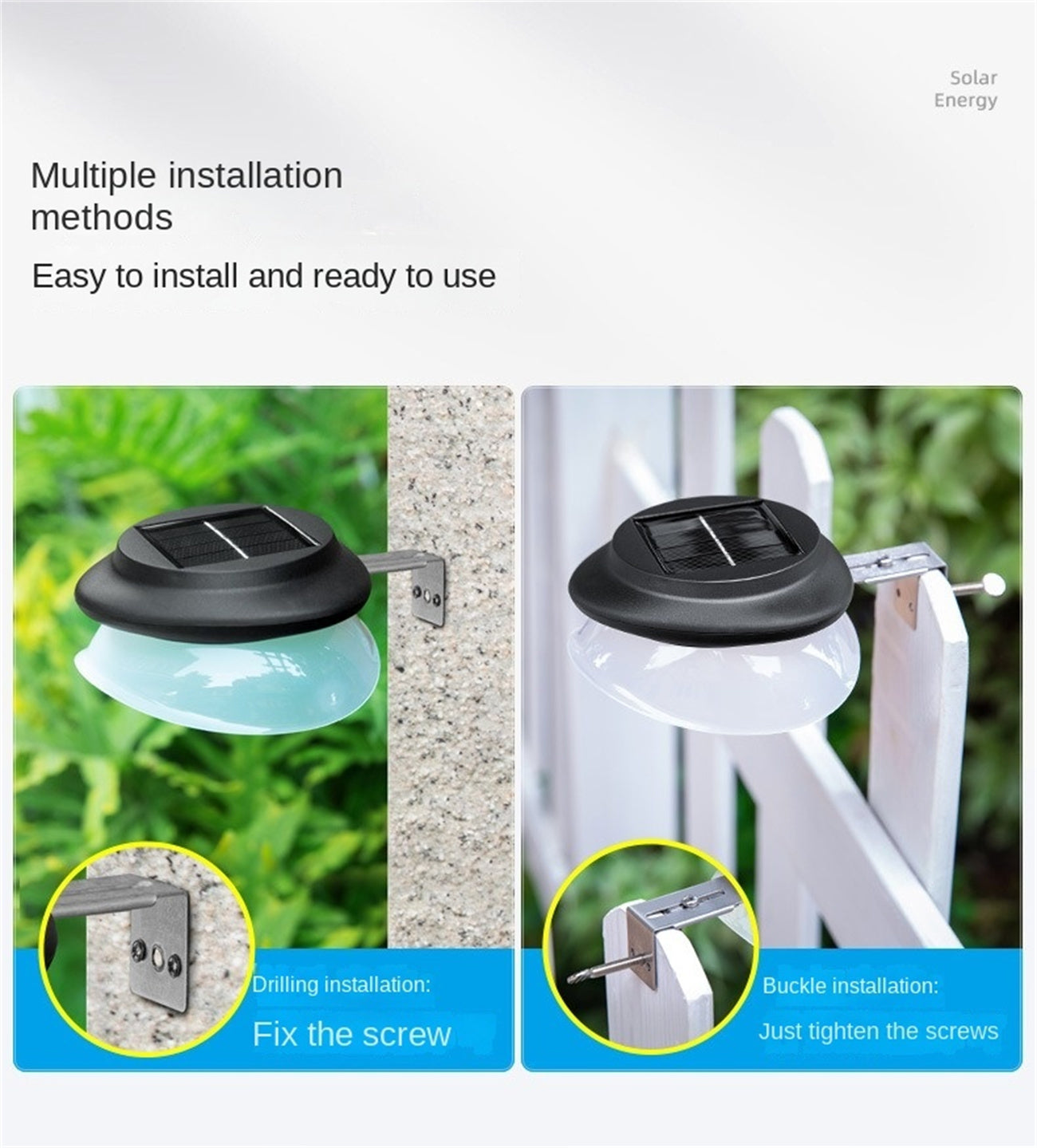 Solar Fence Light for Home Garden Outdoor Yard Decoration LED Outdoor Wall Lamp
