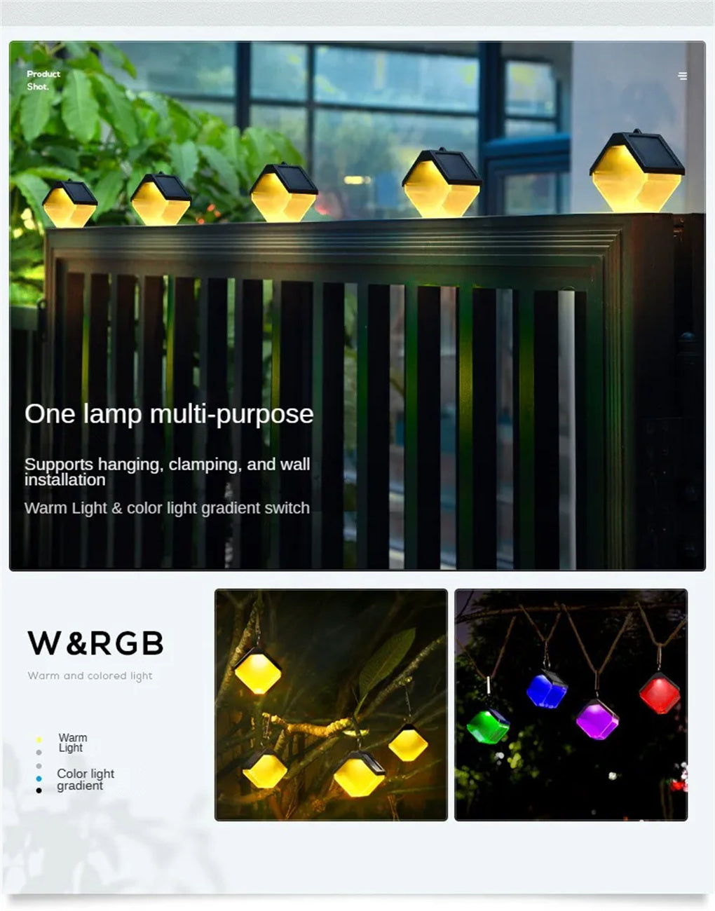 Solar Ice Brick Pendant Light Magical Eco-Glow for Gardens Nights Sustainable Style Outdoor Elegance