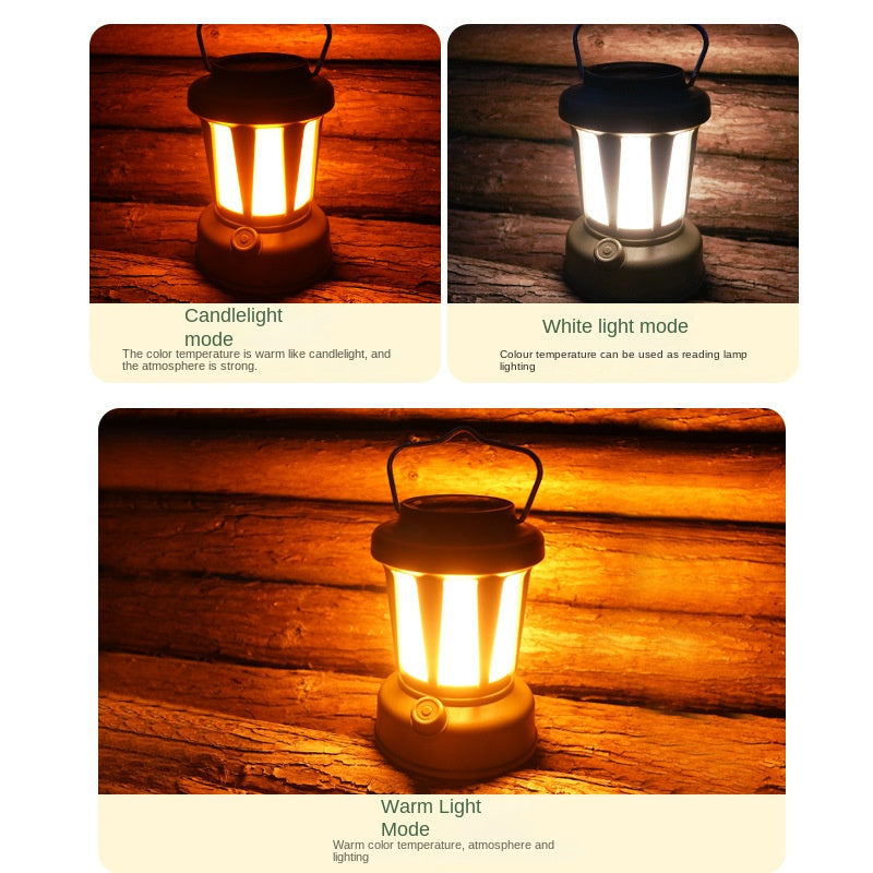 New Arrival Green Lantern Solar Camp Light Portable Rechargeable Lamp Table Lamp Solar Powered Vintage Lamp Multi-functional Portable Led Light