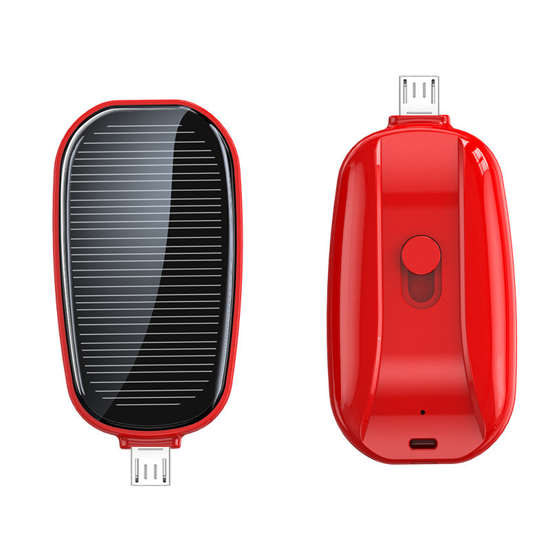 New mini emergency solar power bank built-in wireless power bank for outdoor travel use compact portable power source