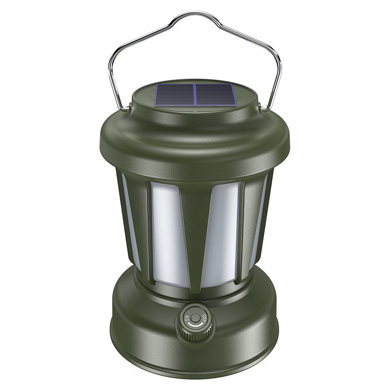 New Arrival Green Lantern Solar Camp Light Portable Rechargeable Lamp Table Lamp Solar Powered Vintage Lamp Multi-functional Portable Led Light