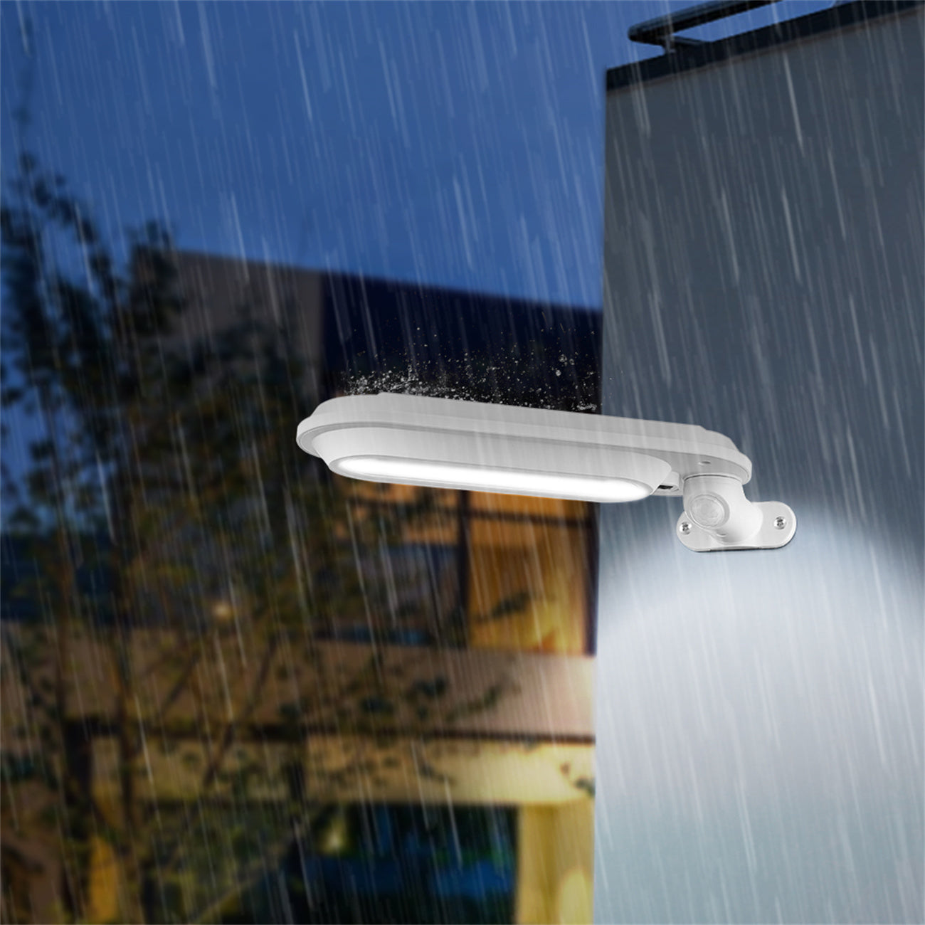 Solar Wall Light - Outdoor Garden Lighting, Motion Sensor LED Solar Powered Wall Lamp for Home Exterior & Pathways