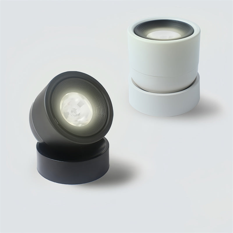 Surface mounted LED spotlights, TV background wall, bedroom painting, no main light, no opening, 360 degree rotating ceiling Surface mounted tube lamp